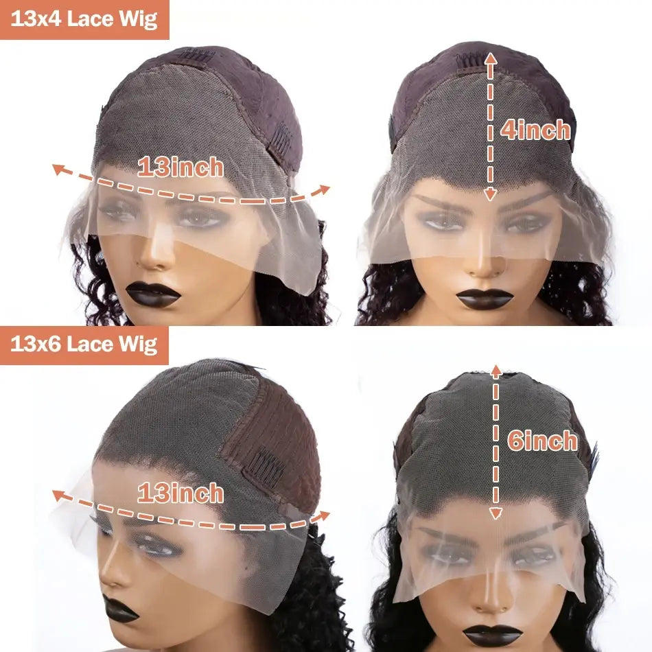 Bling Hair 36Inch 38Inch Deep Wave 13X6 Lace Frontal Wig Deep Curly Human Hair Wigs for Women Brazilian 13X4 Water Wave Lace Front Wig Pre Plucked Brazilian 13X6 Deep Wave Lace Front Wig Pre Plucked Lace Frontal Wig Backtoschool