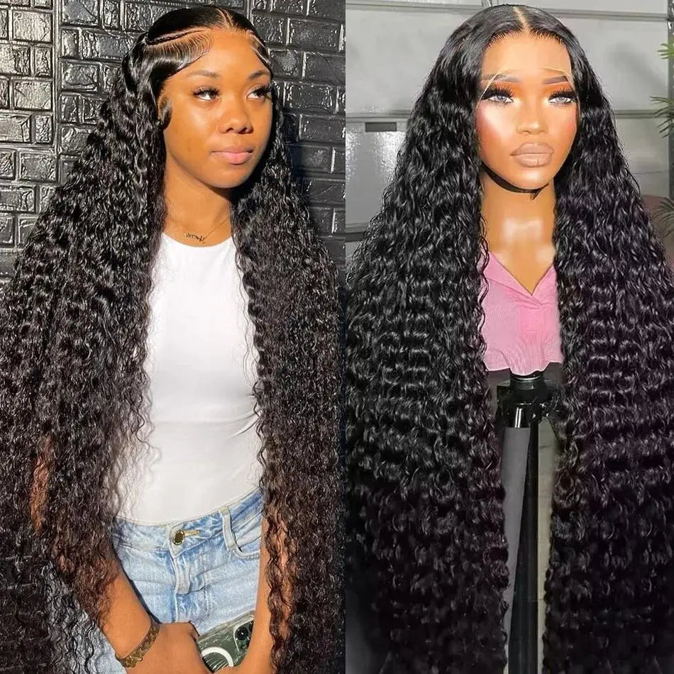 Bling Hair 36Inch 38Inch Deep Wave 13X6 Lace Frontal Wig Deep Curly Human Hair Wigs for Women Brazilian 13X4 Water Wave Lace Front Wig Pre Plucked Brazilian 13X6 Deep Wave Lace Front Wig Pre Plucked Lace Frontal Wig Backtoschool