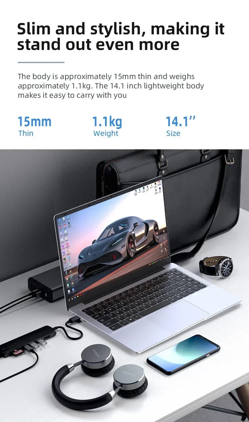 2025 Brand New Intel Core I7 8650U Laptop Windows 11 Notebook 12GB RAM 1TB 2TB SSD Office Study Laptops Notebook Computers PC