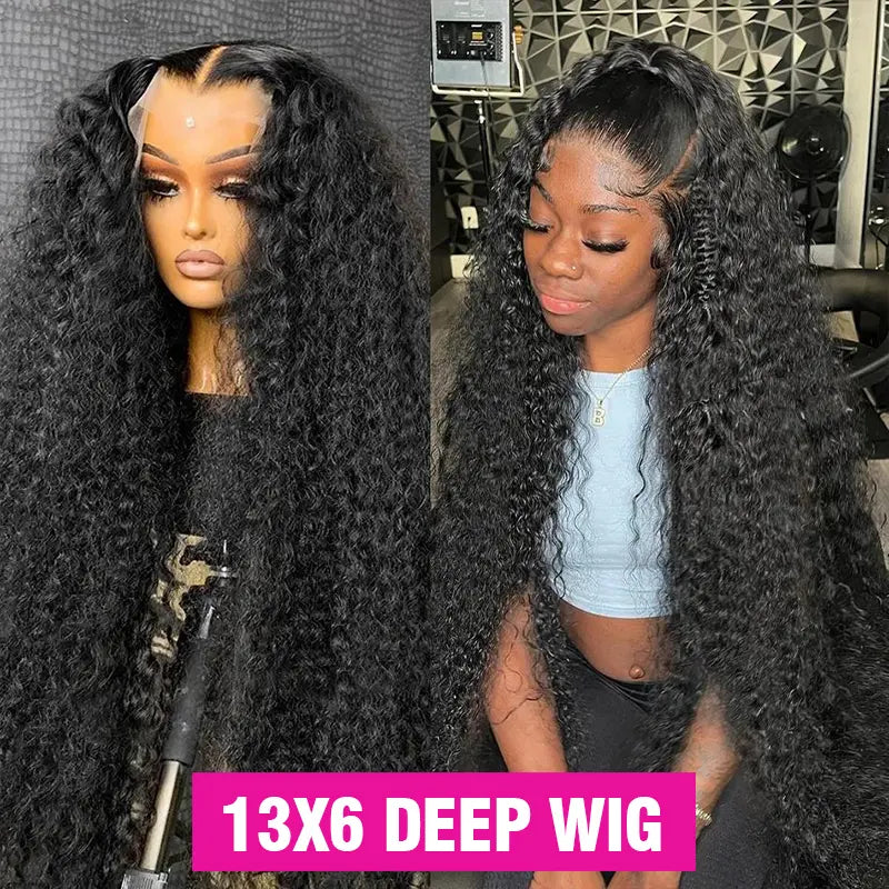 Bling Hair 36Inch 38Inch Deep Wave 13X6 Lace Frontal Wig Deep Curly Human Hair Wigs for Women Brazilian 13X4 Water Wave Lace Front Wig Pre Plucked Brazilian 13X6 Deep Wave Lace Front Wig Pre Plucked Lace Frontal Wig Backtoschool