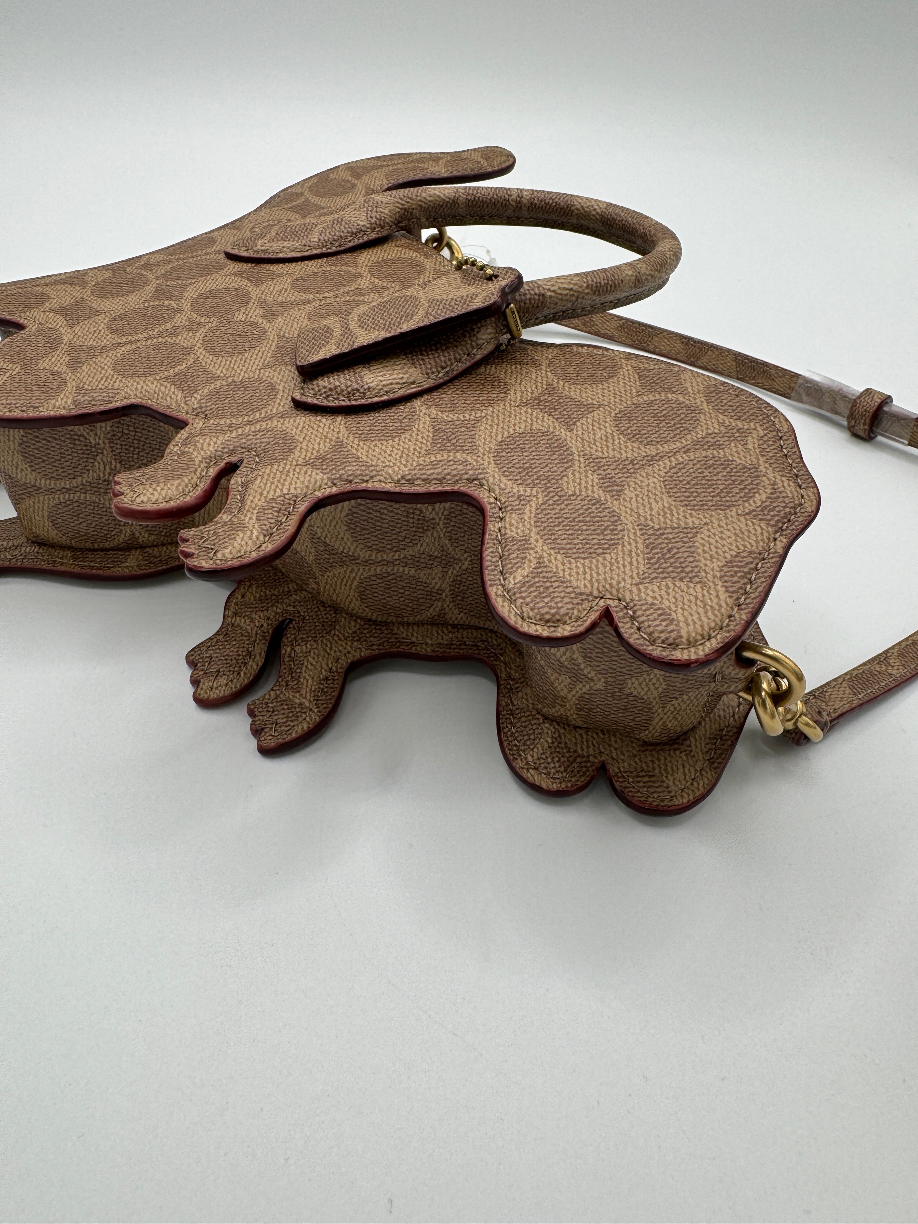 Coach Rexy Bag In Signature Canvas Imported With Keychain