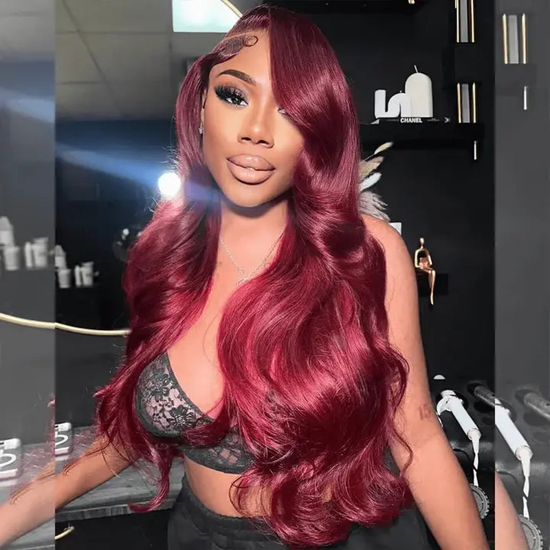 Dachic Hair 180% Density 13X6 HD Transparent 613 Blonde Straight Wigs 40 Inch Lace Frontal Hot Red Colored Human Hair Wigs 99J Burgundy Wig Brazilian Blonde Body Wave Wig 13X4 Lace Front Ginger Blonde Hair Wigs