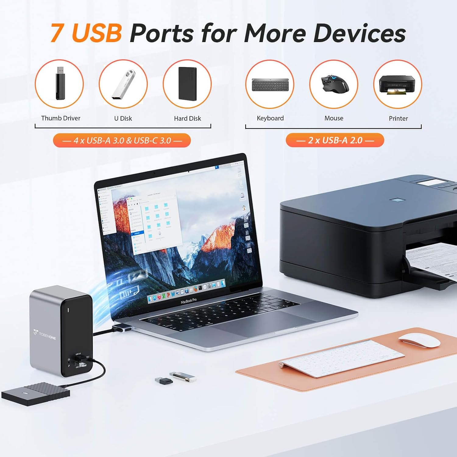 15-In-2 Macbook Pro Docking Station, Dual 4K Monitor, Plug & Play | 2 HDMI, VGA, PD 3.0, 7 USB, Ethernet, 3.5Mm Audio, Macbook Compatible, Compact, for Home Office & Professional Productivity