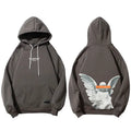 Mens 2025 Hip Hop Streetwear Harajuku Pullover Angel God Printed Hoodie Pocket Cotton Fleece Pullover Grey Hooded Sweatshirt