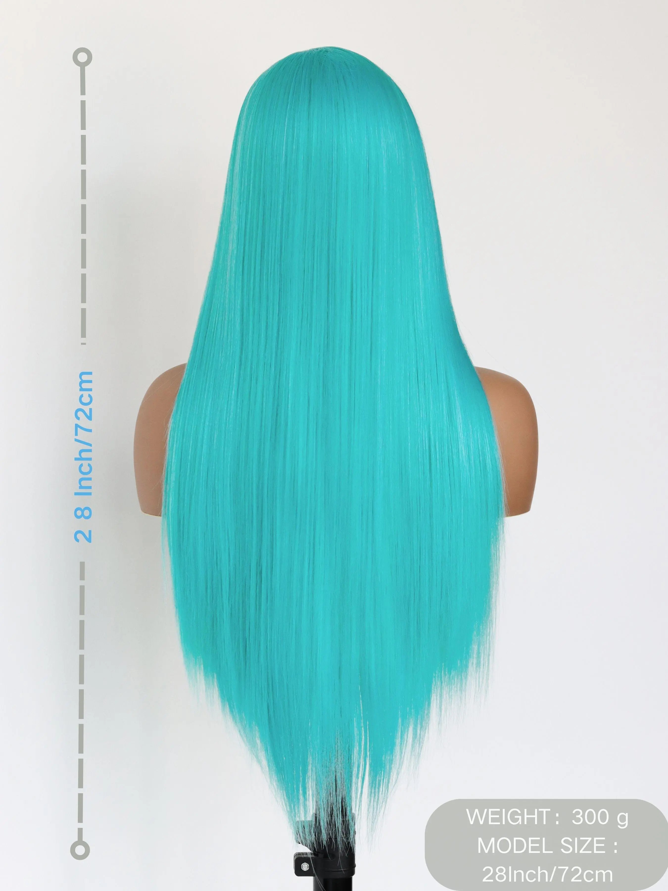Long Straight Wigs for Women, Gorgeous Fluffy Wigs without Bangs, Synthetic Lace Front Wigs for Party & Daily Use
