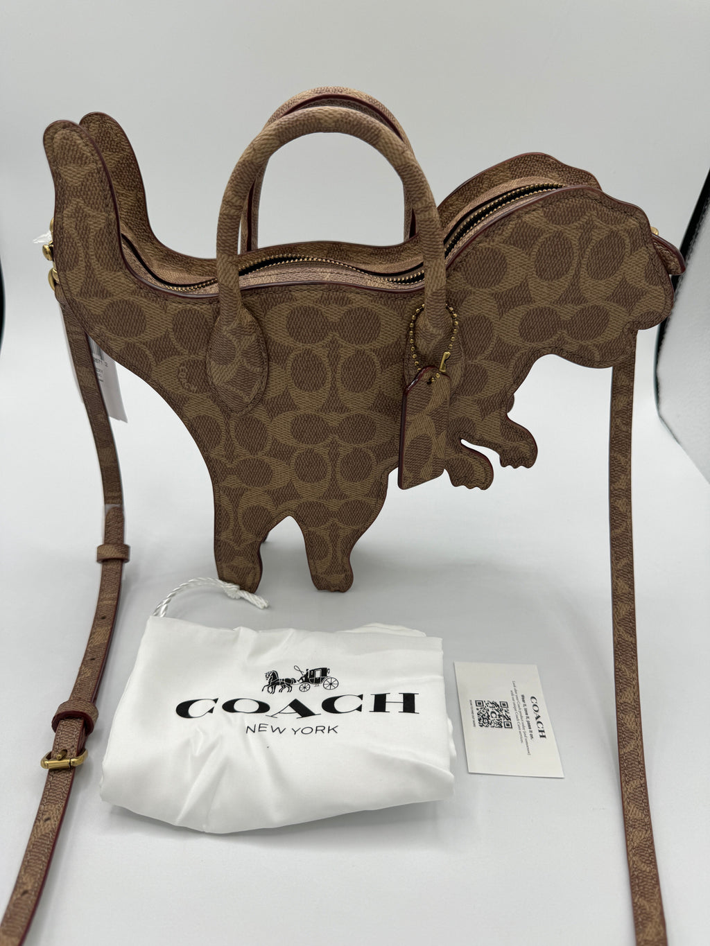 Coach Rexy Bag In Signature Canvas Imported With Keychain