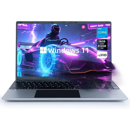 15.6 Inch Laptop 16GB+512GB Windows 11 Computers Support Wifi, Bluetooth USB-C
