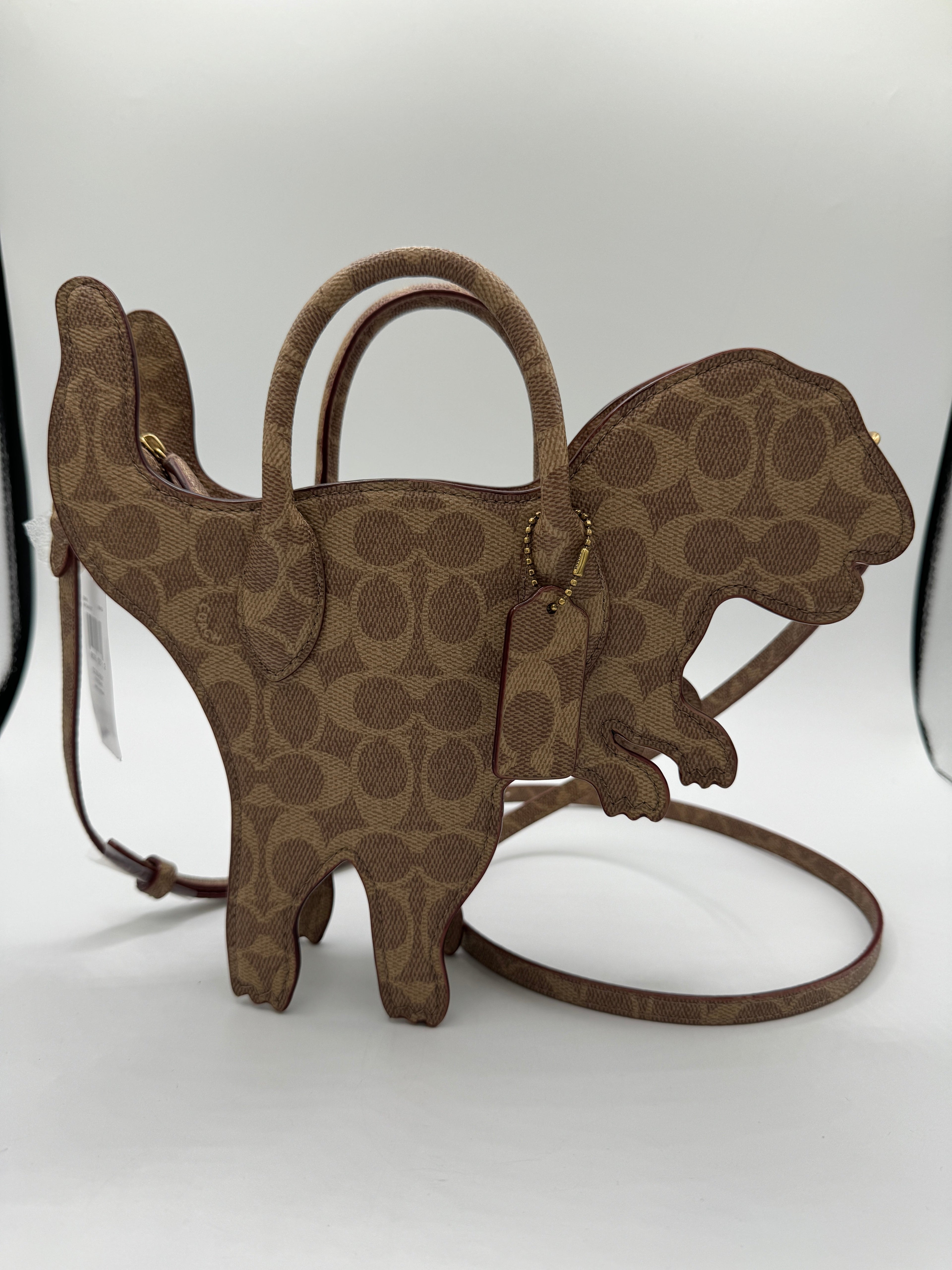 Coach Rexy Bag In Signature Canvas Imported With Keychain