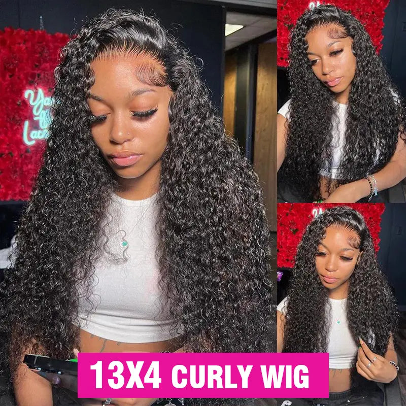 Bling Hair 36Inch 38Inch Deep Wave 13X6 Lace Frontal Wig Deep Curly Human Hair Wigs for Women Brazilian 13X4 Water Wave Lace Front Wig Pre Plucked Brazilian 13X6 Deep Wave Lace Front Wig Pre Plucked Lace Frontal Wig Backtoschool