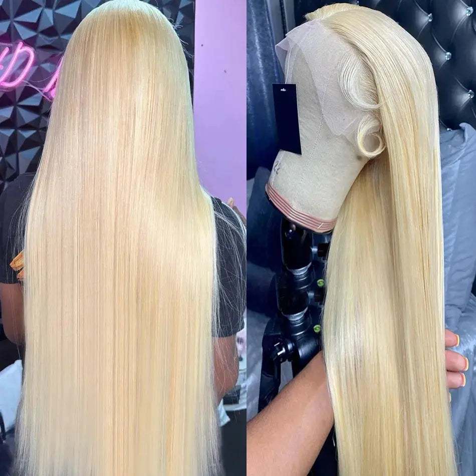 Dachic Hair 180% Density 13X6 HD Transparent 613 Blonde Straight Wigs 40 Inch Lace Frontal Hot Red Colored Human Hair Wigs 99J Burgundy Wig Brazilian Blonde Body Wave Wig 13X4 Lace Front Ginger Blonde Hair Wigs