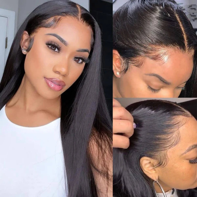 Ishow Glueless Lace Front Wigs Straight Human Hair Wigs 13X4 HD Lace Wigs Pre-Plucked