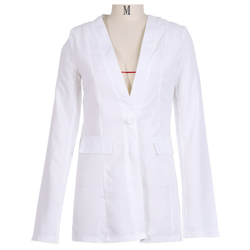 Women'S V-Neck Long Sleeve Fashion Slim Dress