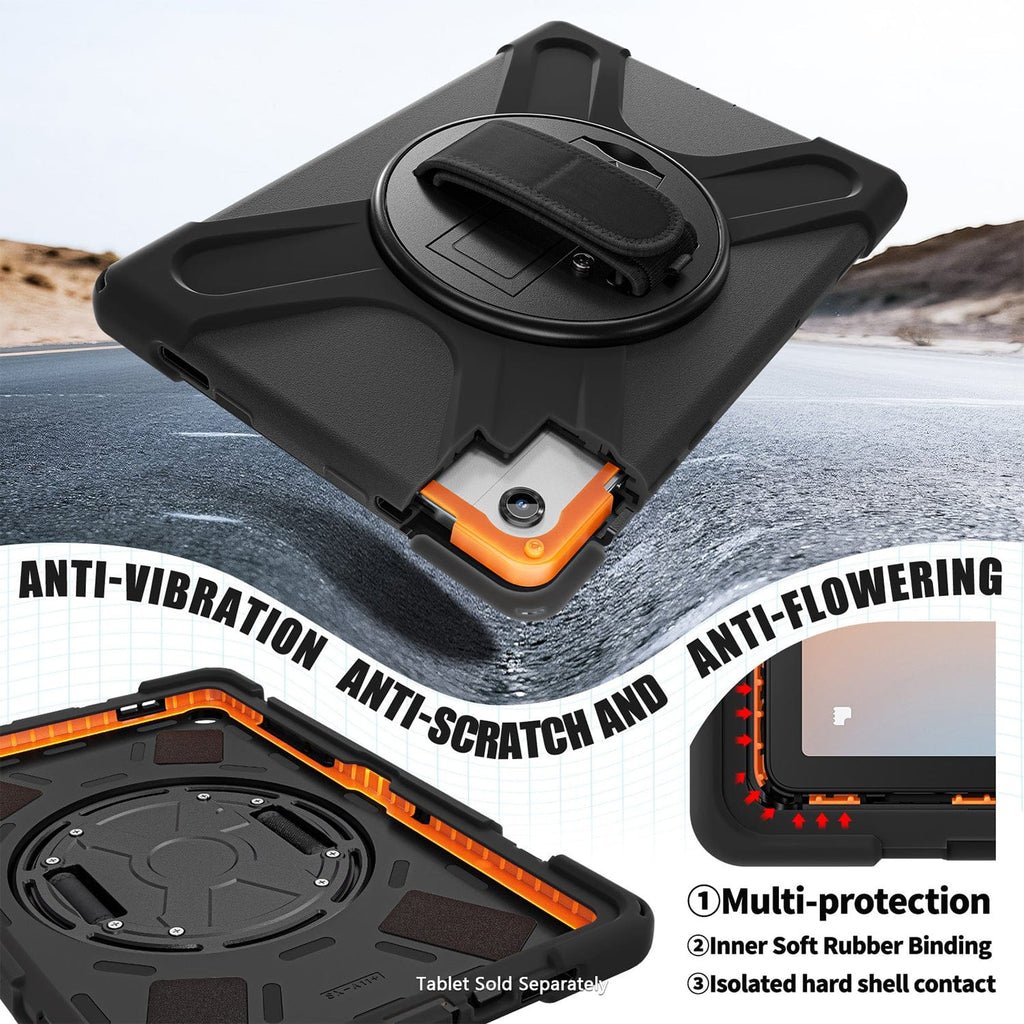Samsung Galaxy Tab A11+ / A9+ 11-inch Case - Heavy-Duty, Hand Strap | Raider-X Series