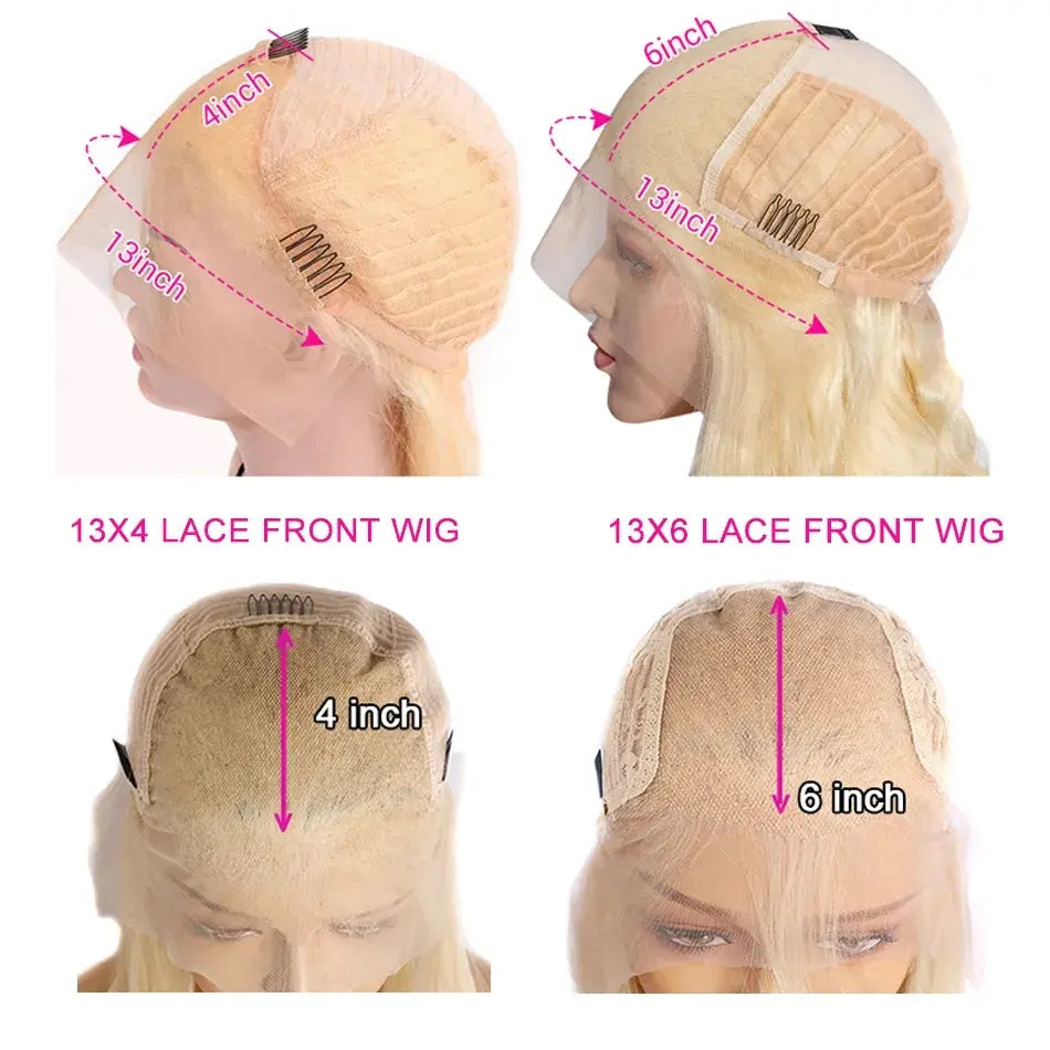 Dachic Hair 180% Density 13X6 HD Transparent 613 Blonde Straight Wigs 40 Inch Lace Frontal Hot Red Colored Human Hair Wigs 99J Burgundy Wig Brazilian Blonde Body Wave Wig 13X4 Lace Front Ginger Blonde Hair Wigs