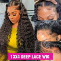 Bling Hair 36Inch 38Inch Deep Wave 13X6 Lace Frontal Wig Deep Curly Human Hair Wigs for Women Brazilian 13X4 Water Wave Lace Front Wig Pre Plucked Brazilian 13X6 Deep Wave Lace Front Wig Pre Plucked Lace Frontal Wig Backtoschool