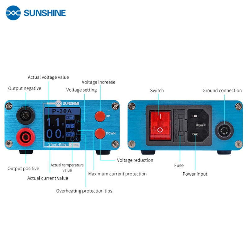 SUNSHINE P-30A High Quality Short Killer Quickly Locate Faults for Short-Circuit Fault Detection of Mobile Phones and Computers