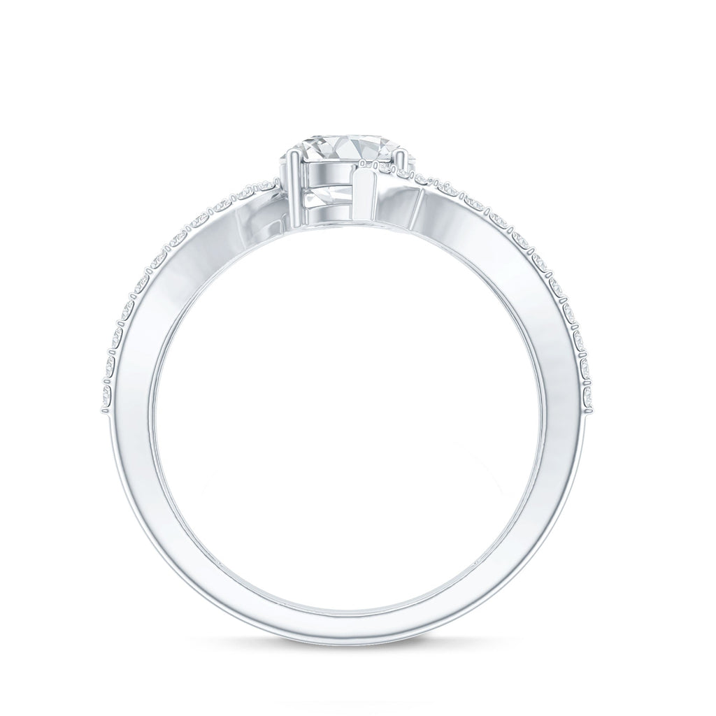 Certified Lab Grown Diamond Bypass Engagement Ring