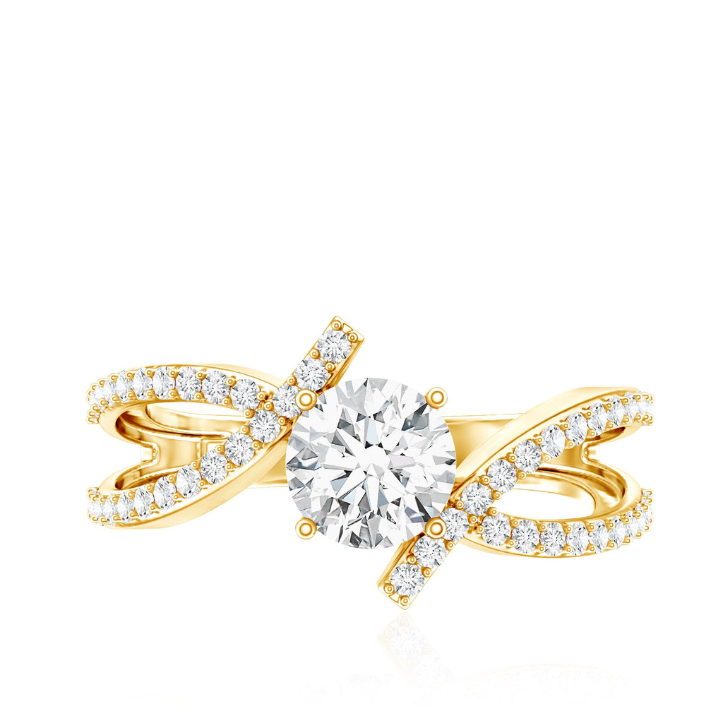 Certified Lab Grown Diamond Bypass Engagement Ring