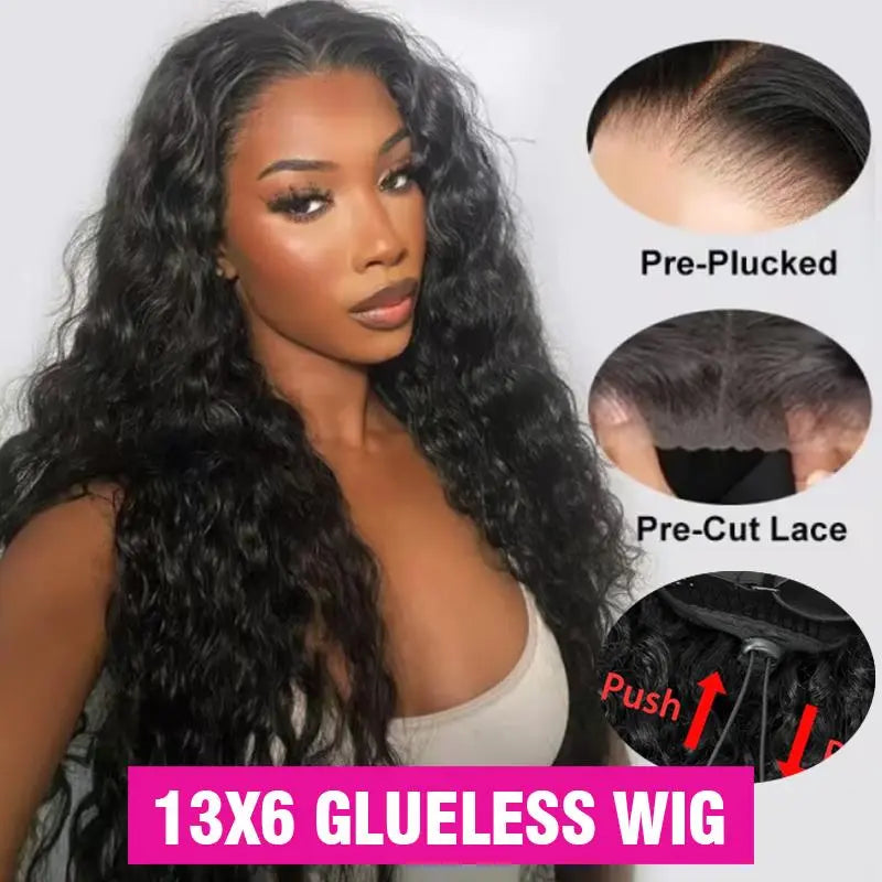 Bling Hair 36Inch 38Inch Deep Wave 13X6 Lace Frontal Wig Deep Curly Human Hair Wigs for Women Brazilian 13X4 Water Wave Lace Front Wig Pre Plucked Brazilian 13X6 Deep Wave Lace Front Wig Pre Plucked Lace Frontal Wig Backtoschool
