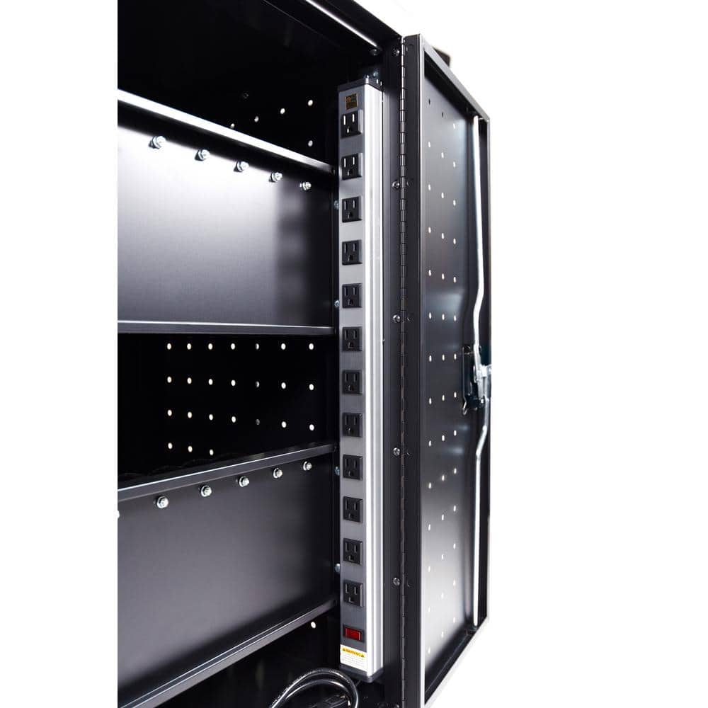 All Steel Mobile Charging Locker for 24 Laptops/Chromebooks in Black