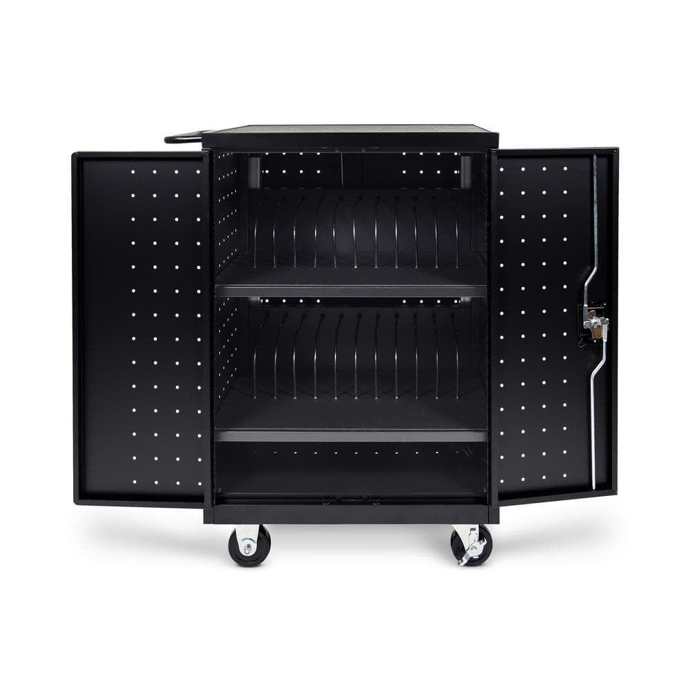 All Steel Mobile Charging Locker for 24 Laptops/Chromebooks in Black
