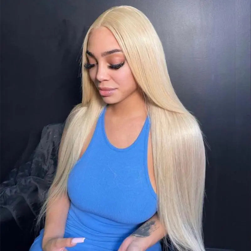 Dachic Hair 180% Density 13X6 HD Transparent 613 Blonde Straight Wigs 40 Inch Lace Frontal Hot Red Colored Human Hair Wigs 99J Burgundy Wig Brazilian Blonde Body Wave Wig 13X4 Lace Front Ginger Blonde Hair Wigs