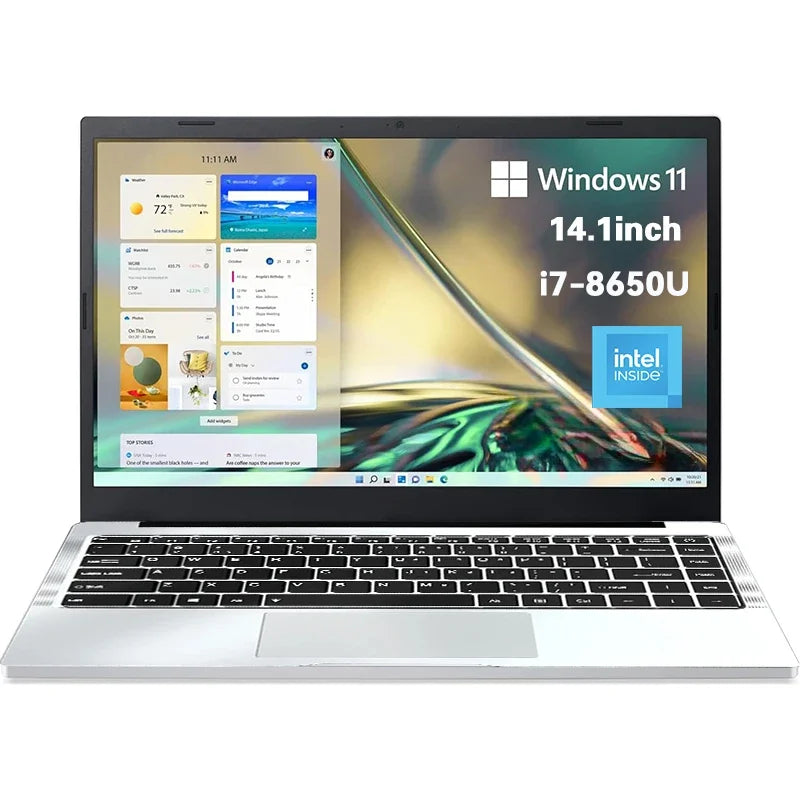 2025 Brand New Intel Core I7 8650U Laptop Windows 11 Notebook 12GB RAM 1TB 2TB SSD Office Study Laptops Notebook Computers PC