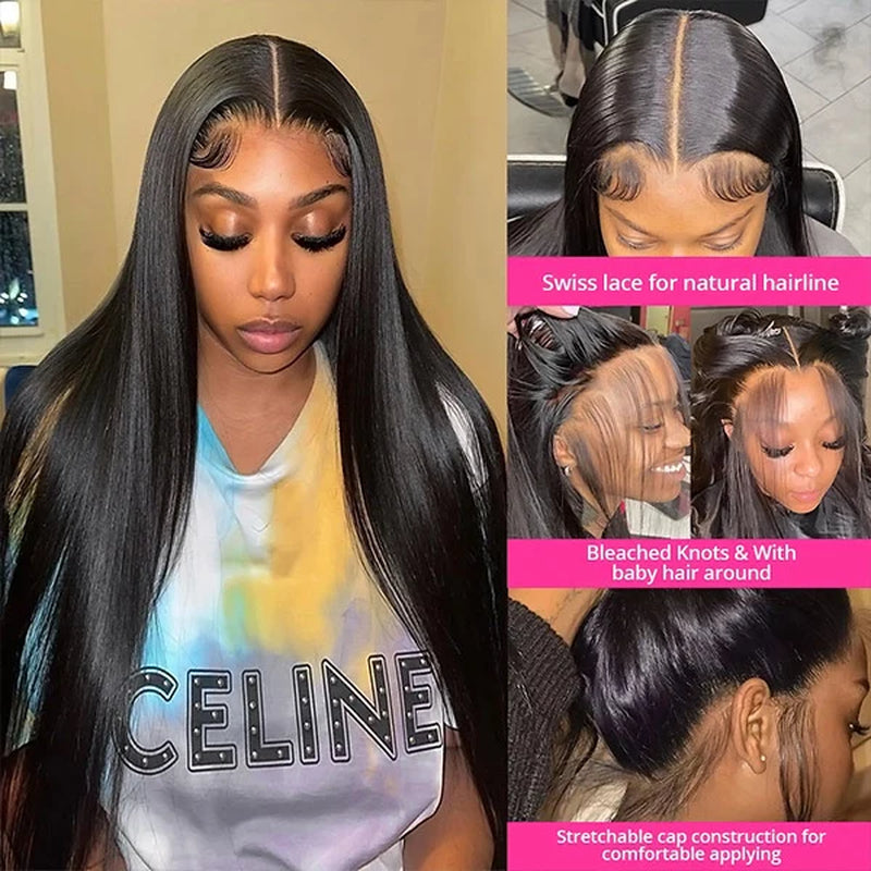 Ishow Glueless Lace Front Wigs Straight Human Hair Wigs 13X4 HD Lace Wigs Pre-Plucked