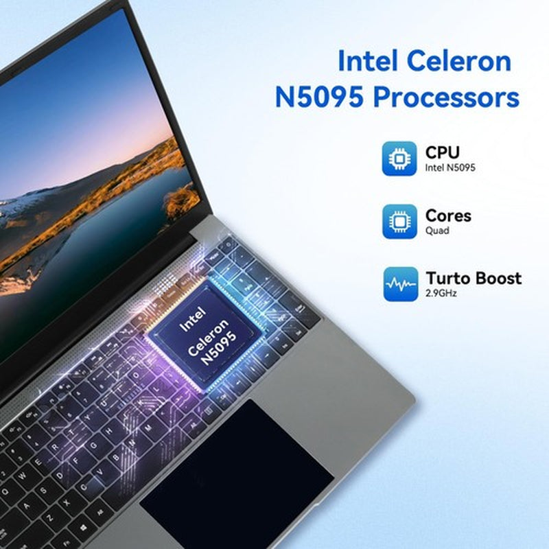 15.6 Inch Laptop 16GB+512GB Windows 11 Computers Support Wifi, Bluetooth USB-C