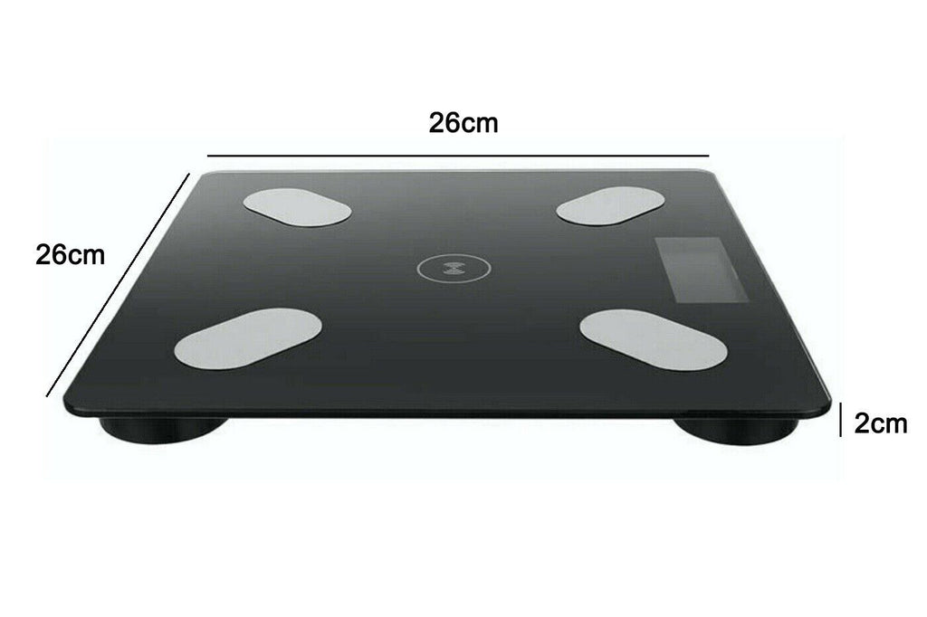Bilancia in VETRO Pesapersone Digitale Bluetooth Elettronica Portata 180 Kg B24